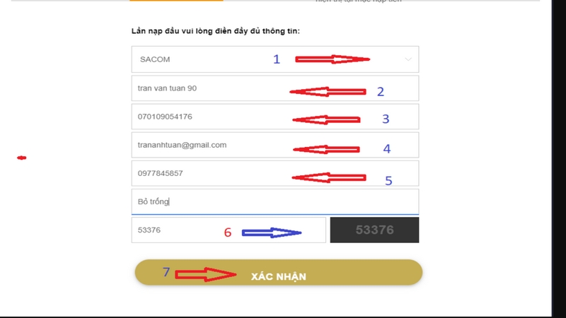 Nạp tiền Rich888 bằng QR Code không bị tính phí thực hiện 